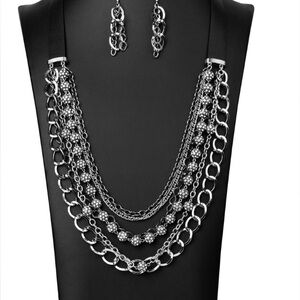 Chic Silver Multi-Chain Necklace